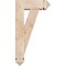 Ekena Millwork Traditional Arts and Crafts Smooth Bracket w/ Offset Brace, Douglas Fir, 5 1/2"W x 14"D x 26"H BKT0604X14X26TRA03SDF - alternate 4